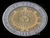 1995 fils chanceux du dieu soleil argentin 23mm pièce bicolore 1 peso