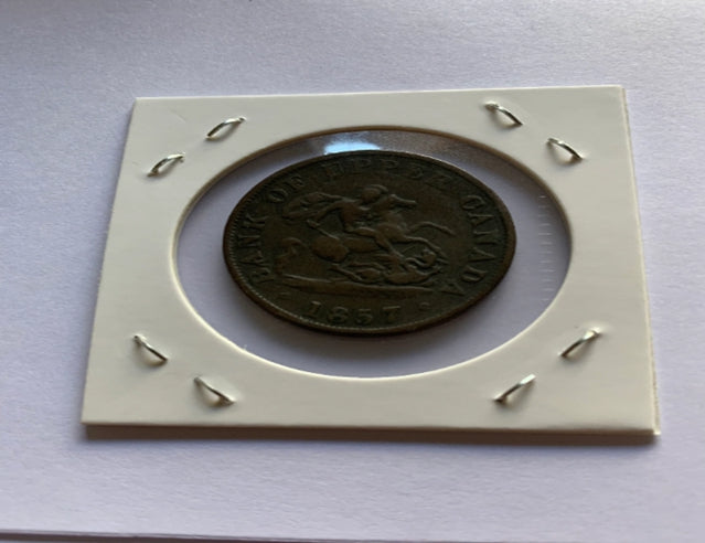 Canadian 1857 Penny Bank Token lot VF