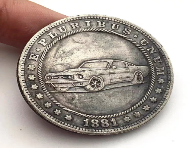 Hobo Coin - Racing Car#1 Coin in Protective Plastic Capsule Copper Engraved