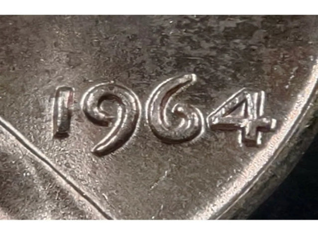 1964 Double Die Avers 1DO-014 Lincoln Memorial 1 Cent Penny Erreur Pièce