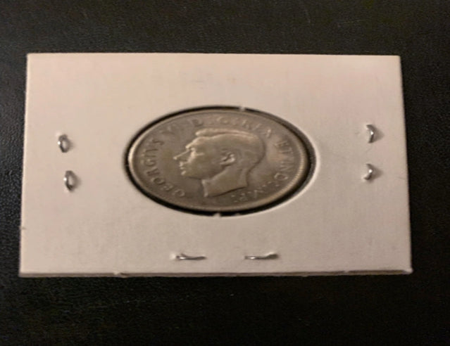 Canada 1945 25 Cent Silver Quarter Coin Circulated good condition
