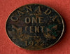 Canada 1922 1 Cent Small Penny Coin - Rare Date Clé Petit Cent - Roi George VI Faible Monnaie