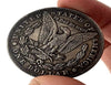 Hobo Coin - Racing Car #3 in Protective Plastic Capsule Copper Engraved