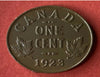 Canada 1923 1 Cent Small Penny Coin - Rare Key Date Small Cent - King George VI Low Mintage High Grade