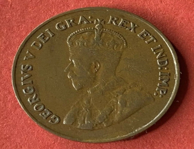 Canada 1923 1 Cent Small Penny Coin - Rare Key Date Small Cent - King George VI Low Mintage High Grade