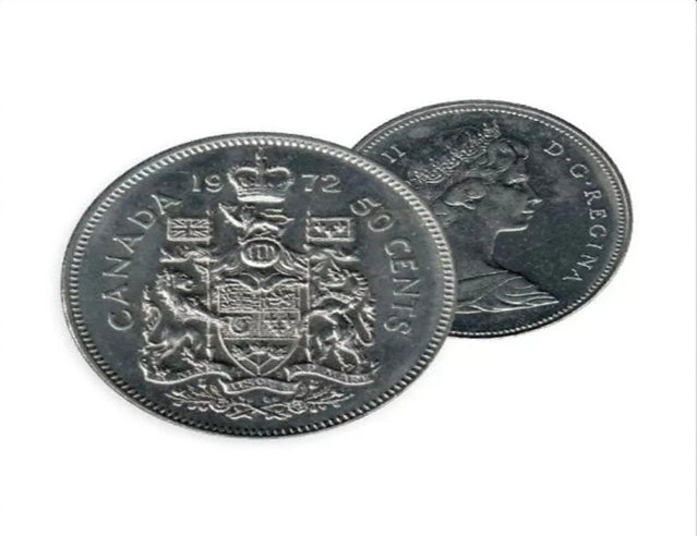 1972 kanadische 50-Cent-Wappen-Halbdollar-Münze UNC