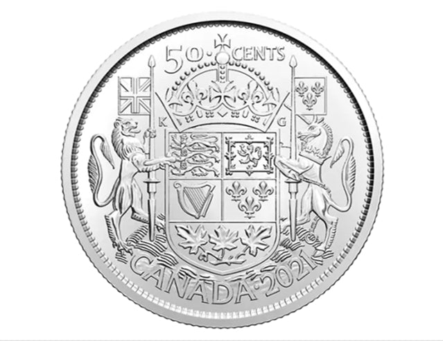 Canada 2021 Limited Edition 50 Cent 100th Anniversary Coat of Arms BU