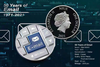 2021 Niue Island 1 Dollar 50 Years of Email silvered copper coin