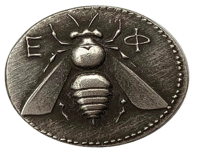 Lucky Coin - Greece Style relief antelope in Protective Plastic Capsule Copper Engraved