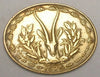 1975 West African States 5 Francs Gazelle Mask Coin VF