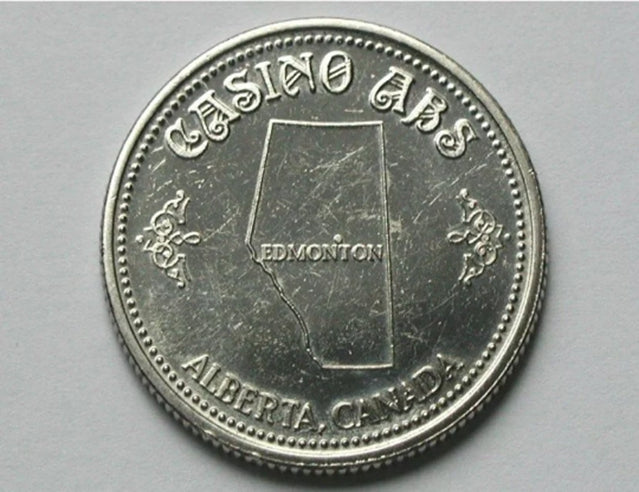 1982 Edmonton AB CANADA Casino ABS (Alberta Bingo Supplies) 50 Cents Metal Token