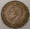1942 UK Great Britain British Half 1/2 Penny Warship Coin VF