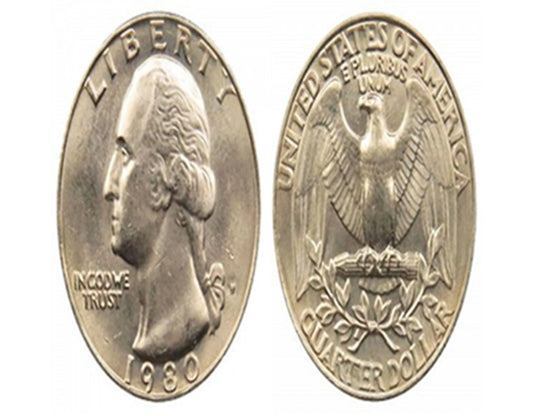 1980 Washington Quarters US Coin VF