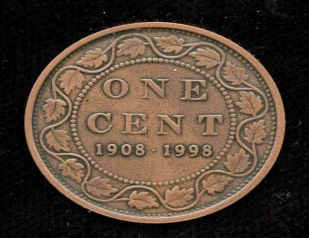 Canada: 1998 1 Cent Commemorative 1908 - 1998 BU Coin