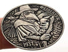 Hobo Coin - Crowman in Protective Plastic Capsule Copper Engraved
