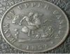 1852 Bank Of Upper Canada Canadian Colonial Half Penny 1/2 d Token
