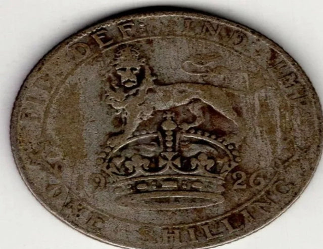 1926 Great Britain one 1 shilling george v silver world coin
