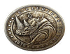 Hobo Coin -Angry Rhino in Protective Plastic Capsule Copper Engraved
