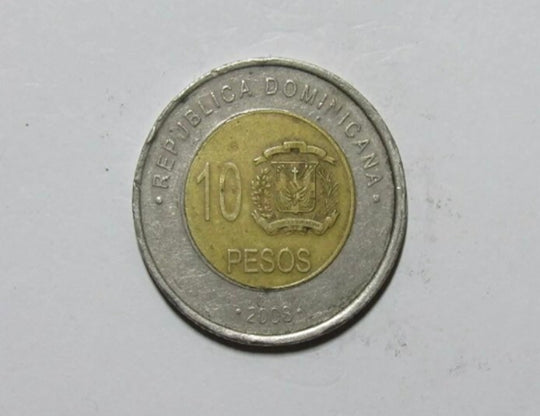 2008 Dominican Republic Coin 10 peso VF