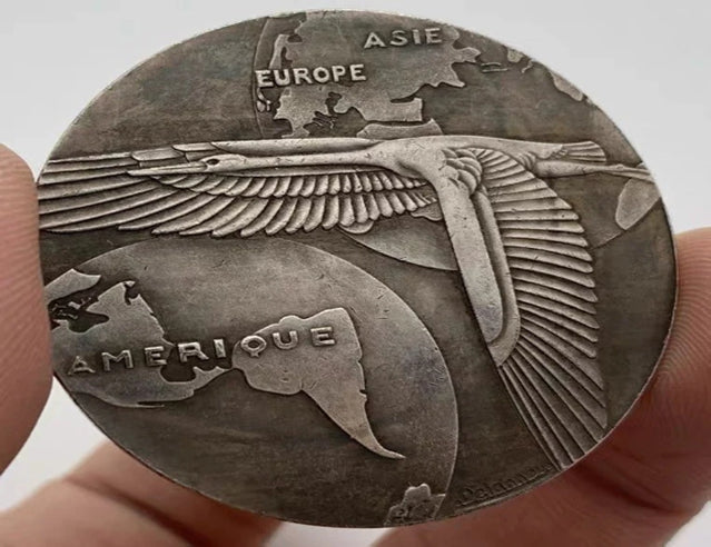 Hobo Coin -Flying Goose in Protective Plastic Capsule Copper Engraved
