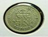 UK 1943 Silver 6 Pence Crowned Royal Cipher