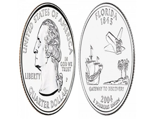 2004 50 States and Territories US Florida  Quarters UNC P & D Mark