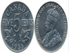 1935 Canadian 5-Cent Beaver Nickel Coin(Circulated) VG