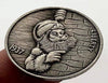 Hobo Coin - Silver Santa in Protective Plastic Capsule Copper Engraved