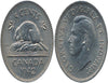 1942 Canadian 5-Cent Beaver Nickel Coin(Circulated) VF