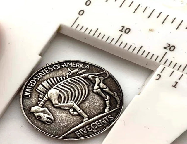 Hobo Coin - Sun and moon in Protective Plastic Capsule Copper Engraved