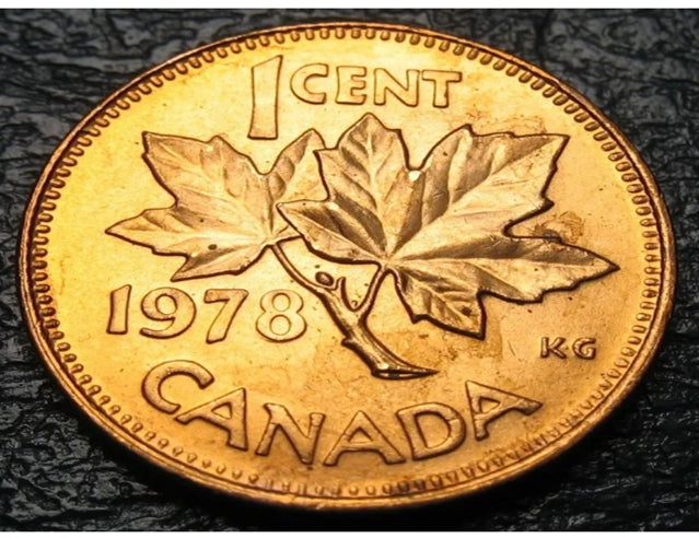 Canada 1978 1-cent - BU - Erreur de doublement