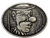 Hobo Coin - Big Nose man in Protective Plastic Capsule Copper Engraved