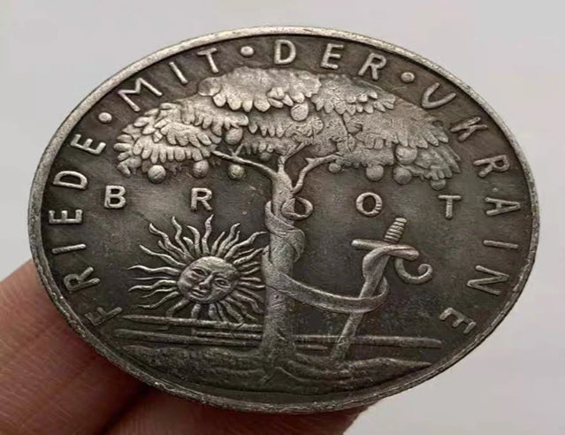 Hobo Coin - Sun Tree Coin in Protective Plastic Capsule Copper Engraved