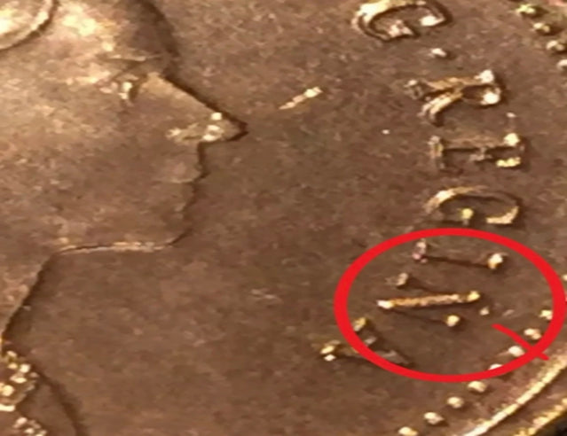 1999 Canada 1 Cent Error Coin un point sur le dessus du N au Canada + « N » Dot Variety BU.