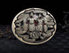 Pièce porte-bonheur - Spot Warrior Knight Armor - Pièce cadeau colorée dans une capsule de protection en plastique plaqué argent