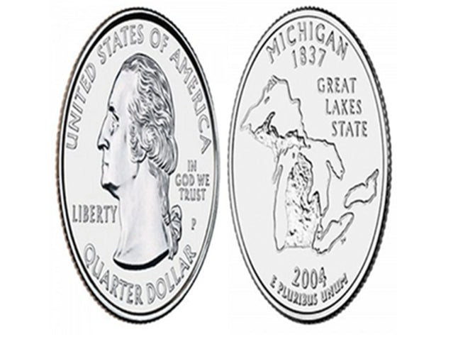2004 50 States and Territories US Michigan  Quarters UNC P & D Mark