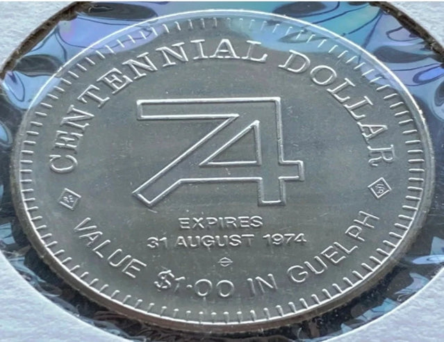 1974 Guelph Ontario 1 Trade Token - Centennial Dollar